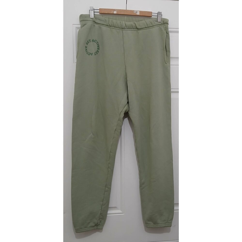 Set active womens medium pale mint green jogger pants sweatpants - Picture 2 of 9